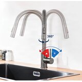 ELITE EDITION Izvlečna kuhinjska armatura v metalno sivi barvi | Pipa KF1410 | Shoptok.si