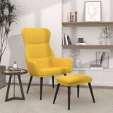  Stol za sproščanje s stolčkom gorčično rumeno blago, (20957995) | Shoptok.si