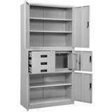  Uredski ormarić svjetlosivi 90 x 40 x 180 cm čelični | shoptok.hr