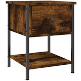 The Living Store Nočna omarica dimljen hrast 34x35,5x45 cm inženirski les - Nočna Mizica, (21421139) | Shoptok.si