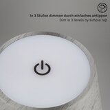 BRILO KIKI LED punjiva dodirna stona lampa, LED/2,6W/5V, IP44, 2600 mAh, srebrna | Eponuda.com