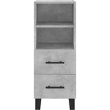  Visoka omara betonsko siva 34,5x34x180 cm inženirski les | Shoptok.si