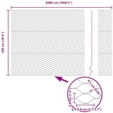 vidaXL stebrički 22 kosov U-kanal siva 100 cm jeklo, šesterokotna ograja siva 1x50 m jeklo | Shoptok.si