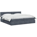  s od storage s uzglavljem Tamnosiva 200 x 200 cm Baršun | shoptok.hr
