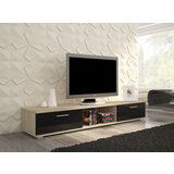 TV regal SELLA (razline barve)-Sonoma hrast/rna, visoki sijaj Cene