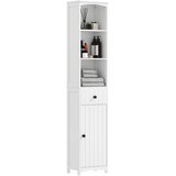 HOMCOM Kopalniška omara iverna plošča 34D x 24Š x 170,5V cm Bela, (5000279381) | Shoptok.si
