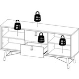 Tvilum Komoda u dekoru hrasta u prirodnoj boji 150x72x40 cm Ry – | shoptok.hr