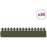 vidaXL Robniki za trato 30 pcs Oljčno zelena 103 x 0,05 x 22 cm Jeklo | Shoptok.si