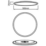 Brilliant LED prigušiva stropna svetiljka TUCO LED/33W/230V, prečnik 50 cm, crna | Eponuda.com