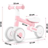 Nukido bicikl za ravnotežu za djecu, pink | shoptok.hr