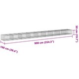  Gabionska košara s poklopcem 900x100x50 cm pocinčano željezo | shoptok.hr
