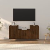  3-dijelni set TV ormarića boja smeđeg hrasta konstruirano drvo | shoptok.hr