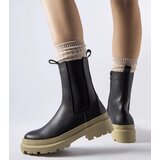 Gemre Black ankle boots on an olive sole Georgette | Shoptok.si
