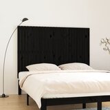  Zidno uzglavlje crni 166x3x110 cm od masivne borovine | shoptok.hr