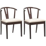  Stolac za blagovanje 2 pcs Svijetlosmeđa i svijetla | shoptok.hr