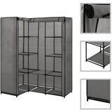vidaXL Kotna garderobna omara 130x87x169 cm siva Cene