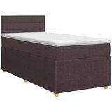  Boxspring krevet s madracem Tamno smeđa 90 x 190 cm Tkanina 190 x 90 x 100.5 cm | Shoptok.si