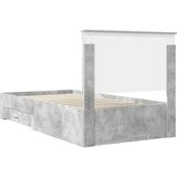  Konstrukcija postelje z vzglavjem Betonsko siva 100 x 200 cm, (5000103152) | Shoptok.si