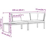  2-dijelni set vrtnih sofa s jastucima crni aluminijski | Eponuda.com