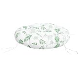 Okrogla blazina vzorec listja Ø 60 x 11 cm oxford tkanina, (21061213) | Shoptok.si