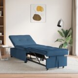 vidaXL Kauč na razvlačenje 3-u-1 plavi tkanina | shoptok.hr