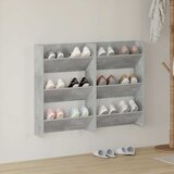  Zidni ormarići za cipele 2 kom boja betona 60x18x90 cm drveni | shoptok.hr