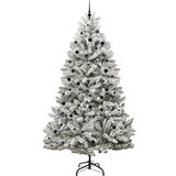 vidaXL Umestno božično drevo Zelena in Bela 300 cm PVC in kovina | Shoptok.si