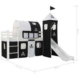 vidaXL Otroški pograd s toboganom in lestvijo borovina 97x208 cm | Shoptok.si