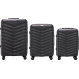  PHX01 PHOENIX, Set od 3 POLIPROPILENSKA kofera (V, M, S) Wings, CRNA | shoptok.hr