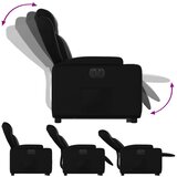  Električni naslonjač na podizanje od umjetne kože crni | shoptok.hr