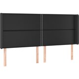 Maison Chic Posteljno vzglavje - Vzglavna omarica - Nočna omarica z ušesi črno 163x16x118/128 cm umetno usnje, (21708868) Cene
