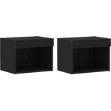  Set TV komoda s LED svjetlima 2 pcs Crni hrast 40 x 30 x 30 cm | Eponuda.com