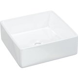 Maison Chic Umivalnik - Kopalna umivalnik - Lavabo bel 37x37x13 cm keramični kvadraten, (21684559) | Shoptok.si