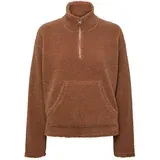 Pieces Sweater majica 'FINNLEIGH' smeđa
