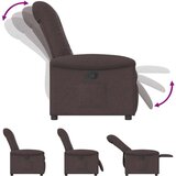  Naslanjač temno rjavo blago, (21824720) | Shoptok.si