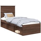  Okvir za krevet s uzglavljem Smeđi hrast 75 x 190 cm | shoptok.hr