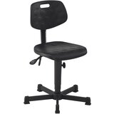 meychair Vrtljiv delovni stol s PU-peno, brez opore za noge, s talnimi drsniki, območje nastavitve višine 460 - 650 mm | Shoptok.si