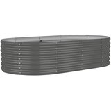  Povišena vrtna gredica od pocinčanog čelika 152 x 80 x 36 cm sivi | Eponuda.com