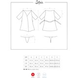 Obsessive Satinia Robe - kratka satenska halja s tangicami (črna) - L/XL | Shoptok.si