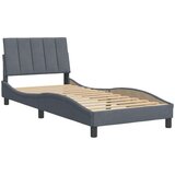  Posteljni okvir z vzglavjem temno siva 80x200 cm žamet, (21081804) | Shoptok.si
