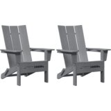  Sklopivi Adirondack stolci 2 komada Svjetlosivi 74.5x80.5x90 cm HDPE | shoptok.hr