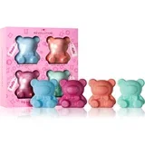 teddy Bear Fizzer Set nijansa Dreamy Ocean darovni set kugla za kupku Beau 50 g + kugla za kupku Kiki 50 g Necratine Blossom + kugla za kupku Bella 50 g Rose + kugla za kupku Jojo 50 g Citrus za žene