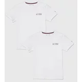 Tommy Hilfiger Otroška bombažna kratka majica 2-pack bela barva