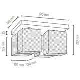  spot-light 8175460 - plafonjera norman wood 4xE27/25W/230V | Eponuda.com