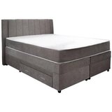 CARRYHOME POSTELJA BOXSPRING 180 cm x 200 cm , tekstil, leseni material siva Cene