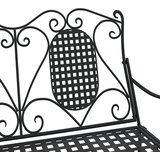  Klupa za ljuljanje za dvoje 113 cm crna čelična | Eponuda.com