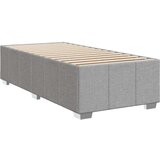 vidaXL Box spring postelja z vzmetnico svetlo siva 90x200 cm blago | Shoptok.si