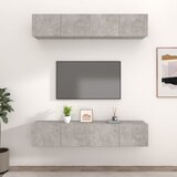 vidaXL TV ormarići 4 kom Siva betona 80x30x30 cm konstruirano drvo Cijene