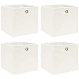 vidaXL Kutije za pohranu 4 kom bijele 32 x 32 x 32 cm od tkanine | shoptok.hr