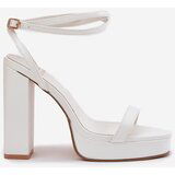 Boto Women's Heeled Sandals With Strap White Fevenne | ePonuda.com